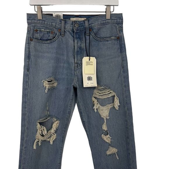 Levi's Wedgie Fit Ankle Jeans in Collateral Damage - Light Wash Size 27 NWT - Picture 5 of 14
